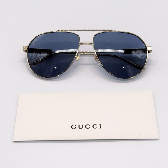 NEW GUCCI GG1311S 003 UNISEX METAL AVIATOR SUNGLASSES - Picture 13 of 14